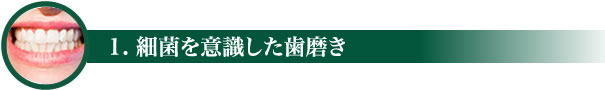 1.細菌を意識した歯磨き